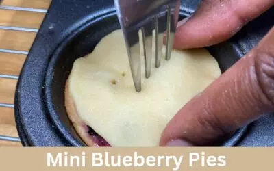 Mini blueberry pies in cupcake tin