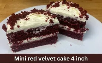 Mini red velvet cake 4 inch  : Lunchbox bento cake