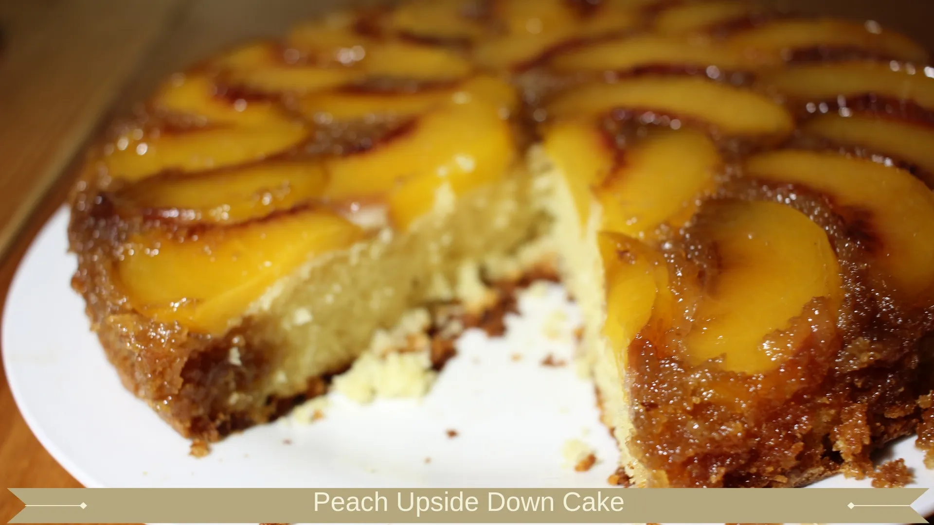 Peach Upside Down Cake Peach cake recipe canned peaches